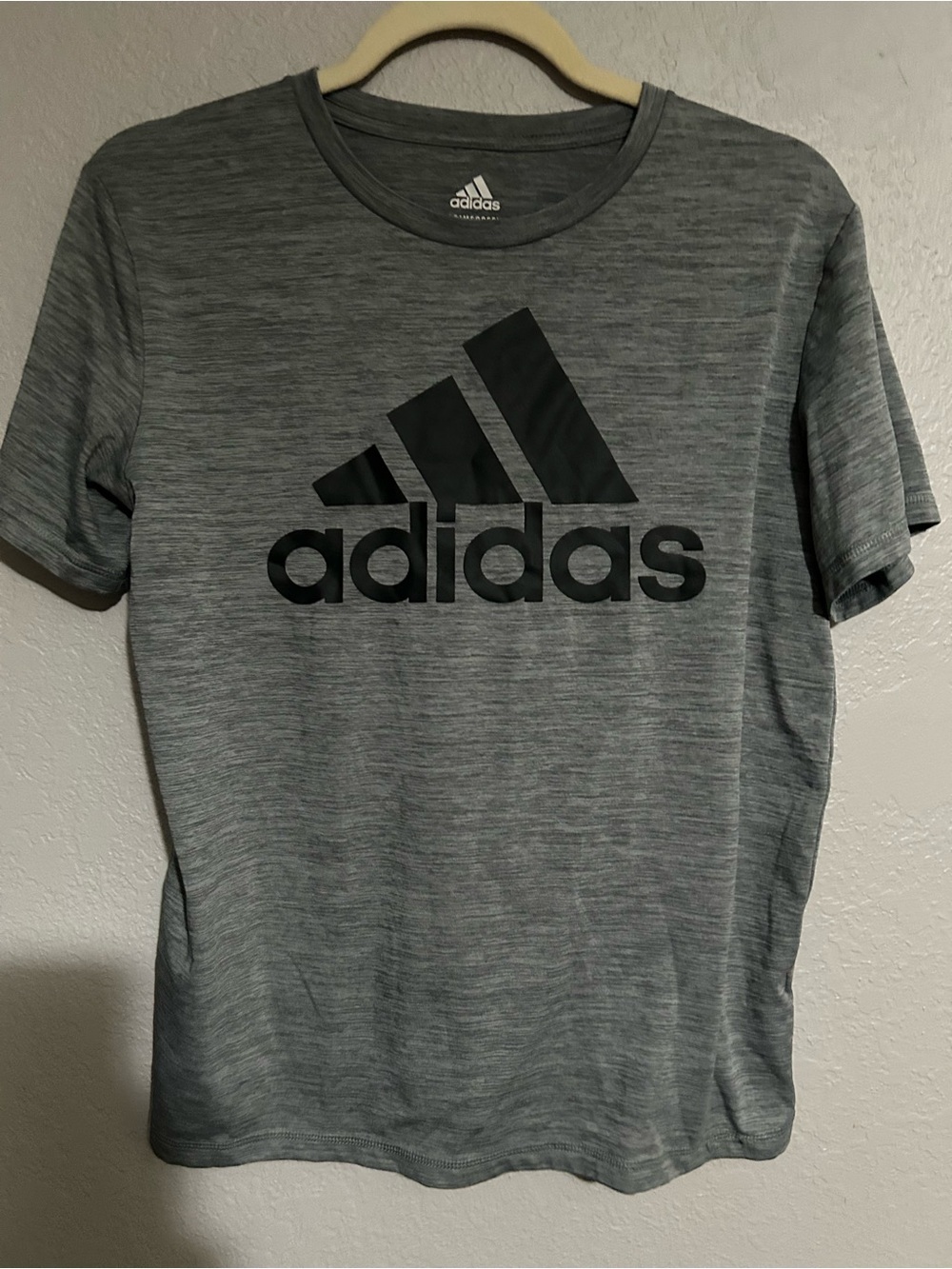 adidas Gray Heather Tee with Black Logo